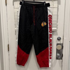 New Era Black Track Pants‎ with Red Accents